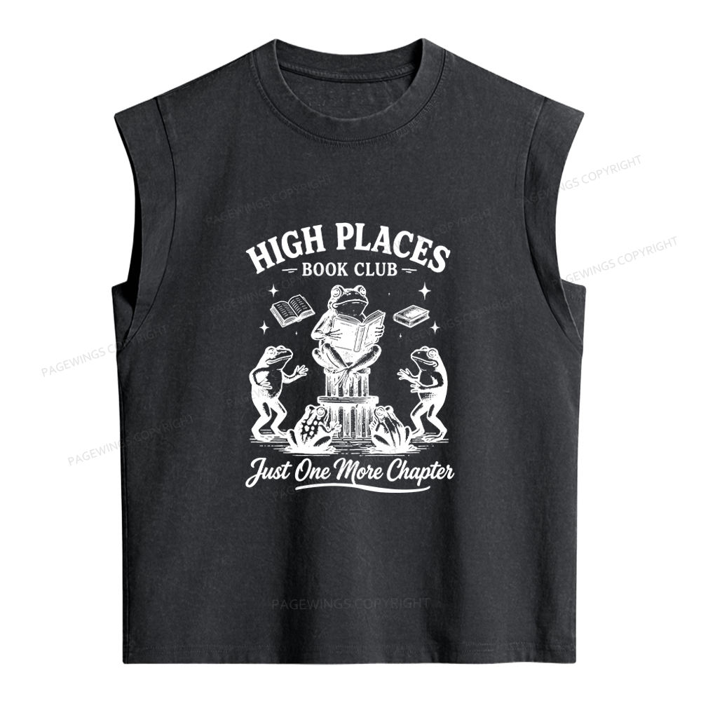 Pagewing High Places Book Club Women's Washed Tank Top