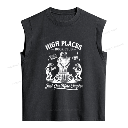 Pagewing High Places Book Club Women's Washed Tank Top