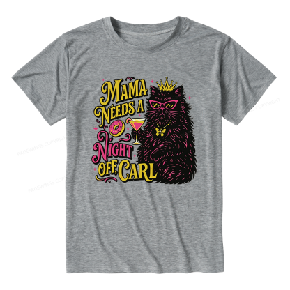 Pagewings Soft Pagewings Mama Needs A Night Off Unisex Heather T-Shirt