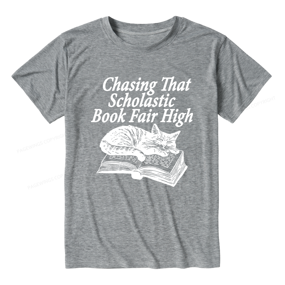 Pagewings Soft Chasing that Scholastic Book Fair High Unisex Heather T-Shirt