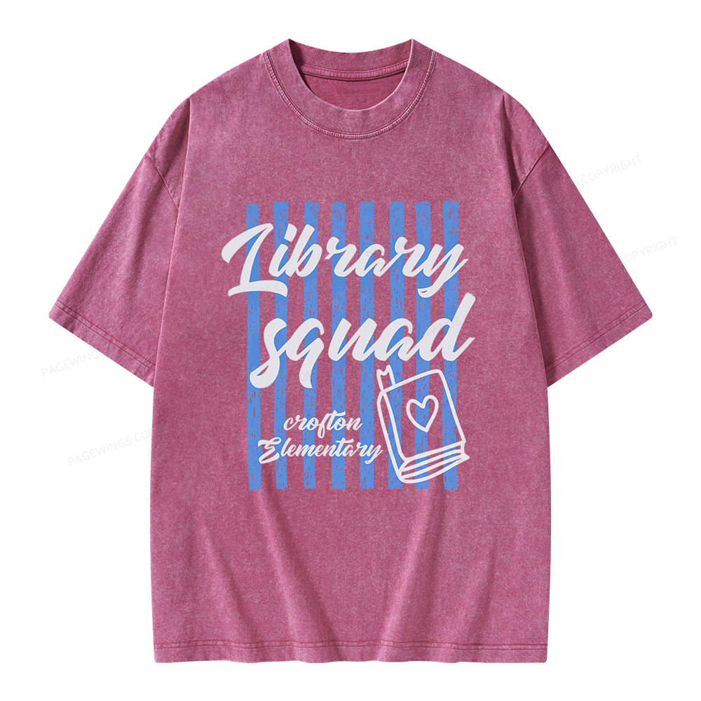 Pagewing Personalized Bookworm Unisex Washed T-shirt