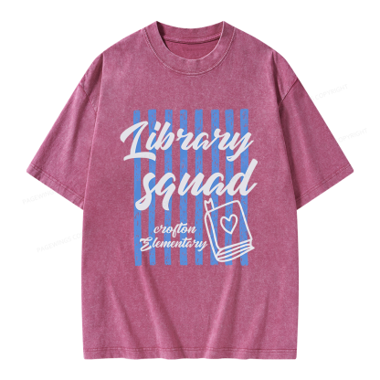 Pagewing Personalized Bookworm Unisex Washed T-shirt