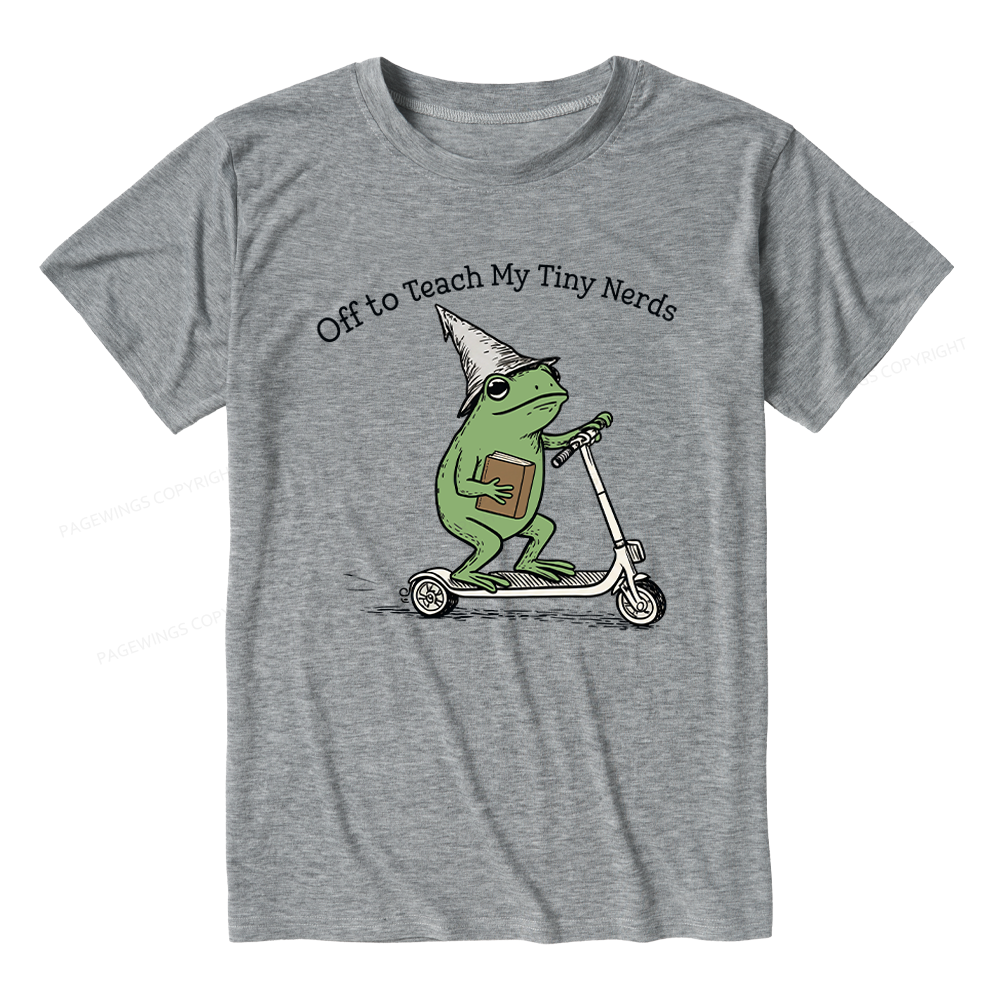 Pagewings Soft Off To Teach My Tiny Nerds Unisex Heather T-Shirt