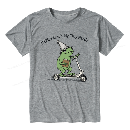Pagewings Soft Off To Teach My Tiny Nerds Unisex Heather T-Shirt
