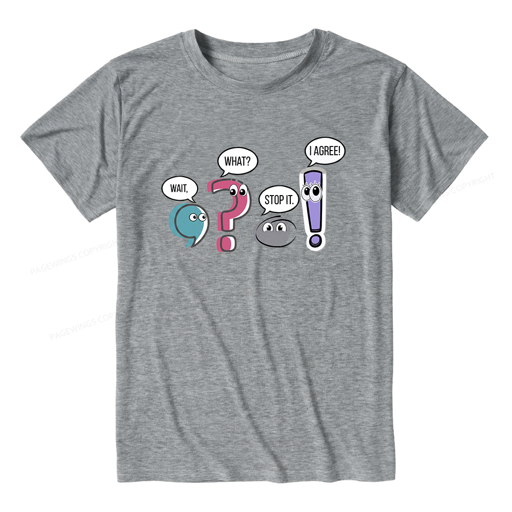 Pagewings Soft Funny Grammar Unisex Heather T-Shirt
