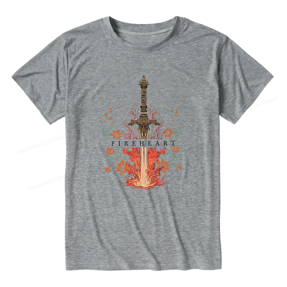 Pagewings Soft Fireheart Unisex Heather T-Shirt