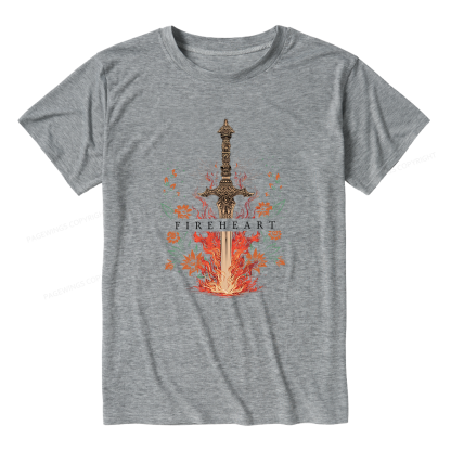 Pagewings Soft Fireheart Unisex Heather T-Shirt