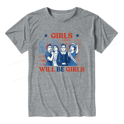 Pagewings Soft Girls Will be Girls Unisex Heather T-Shirt