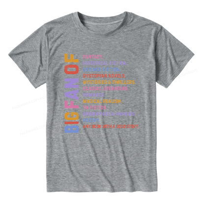 Pagewings Soft Big Fan of Books Unisex Heather T-Shirt