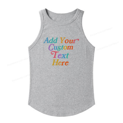 Pagewings Personalized Slim Fit Quotes Women's Fitted Tank Top 