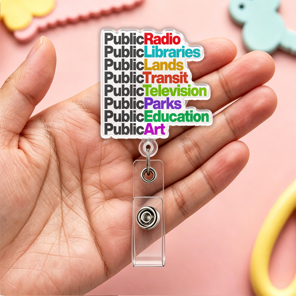 Pagewings Public Libraries Acrylic Badge Clip