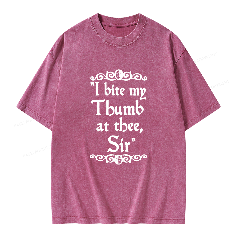 Pagewing I Bite My Thumb at Thee Unisex Washed T-shirt
