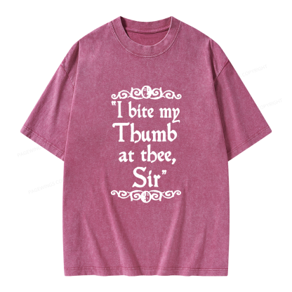 Pagewing I Bite My Thumb at Thee Unisex Washed T-shirt