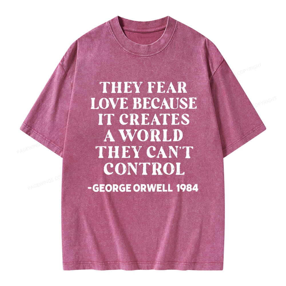 Pagewings Dystopia Quote Unisex Washed T-shirt