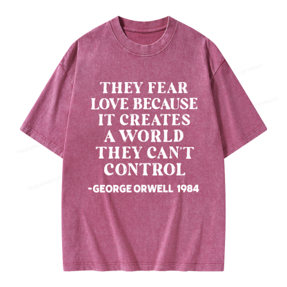 Pagewings Dystopia Quote Unisex Washed T-shirt