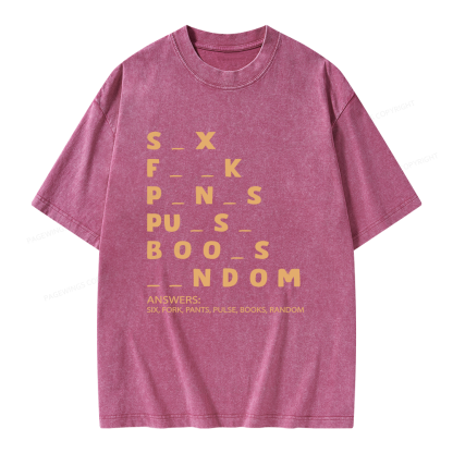 Pagewing Funny Adult Dirty Unisex Washed T-shirt