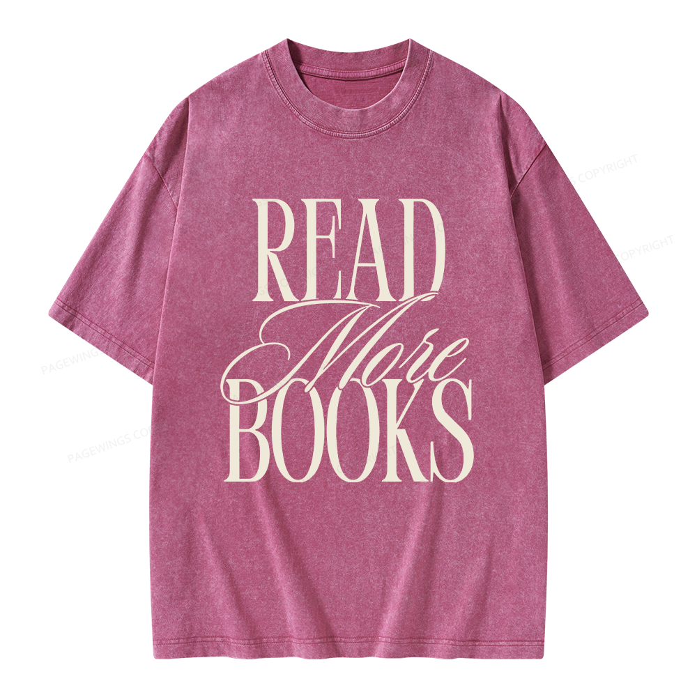 Pagewing Read More Books Unisex Washed T-shirt