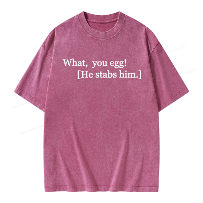 Pagewing What You Egg Unisex Washed T-shirt