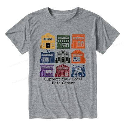 Pagewings Soft Support Your Local Data Center Unisex Heather T-Shirt