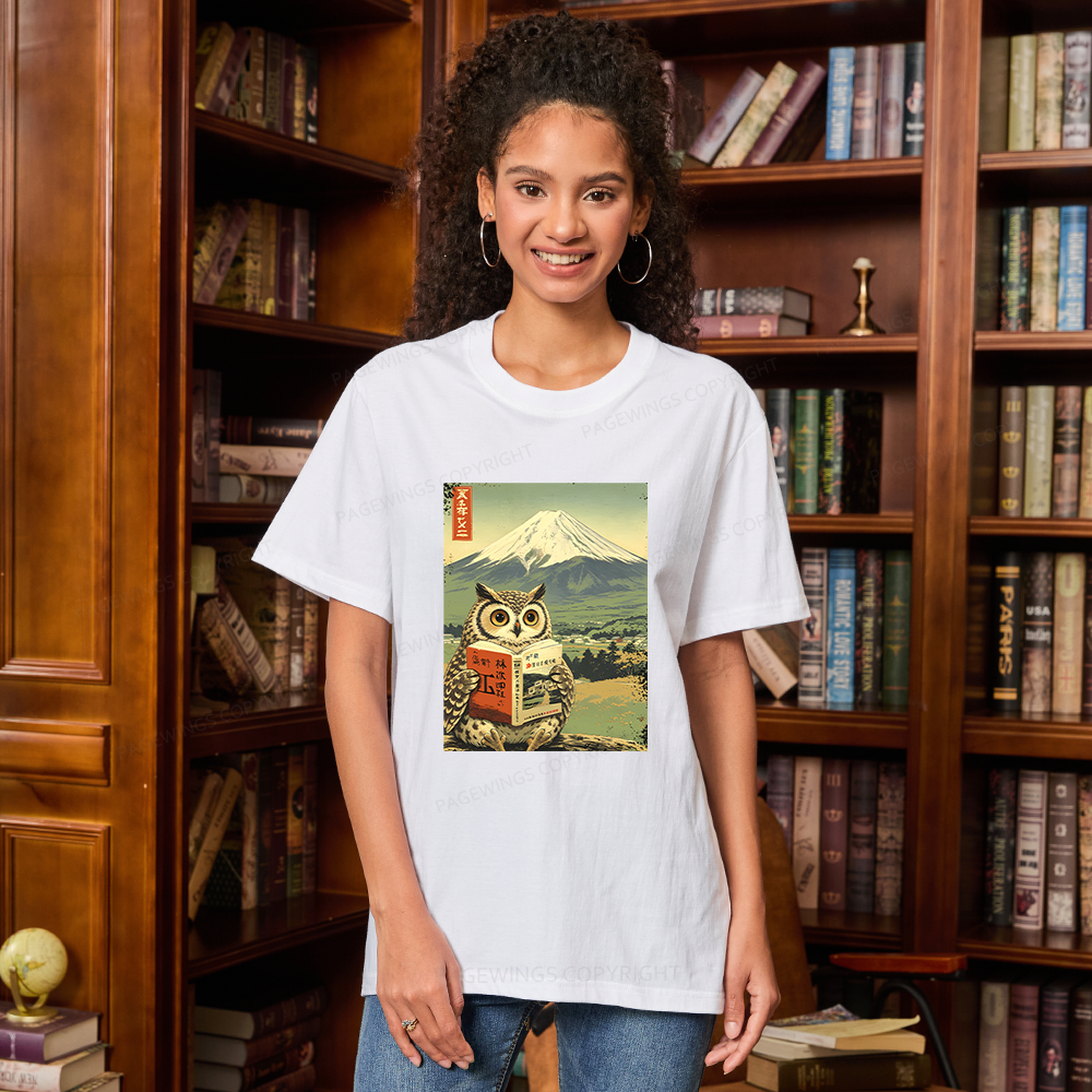 Pagewings Owl Book Bookish Unisex Classic T-shirt