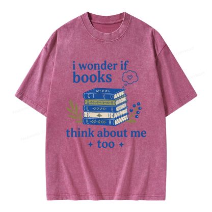 Pagewing I Wonder If Birds Think About Me Unisex Washed T-shirt