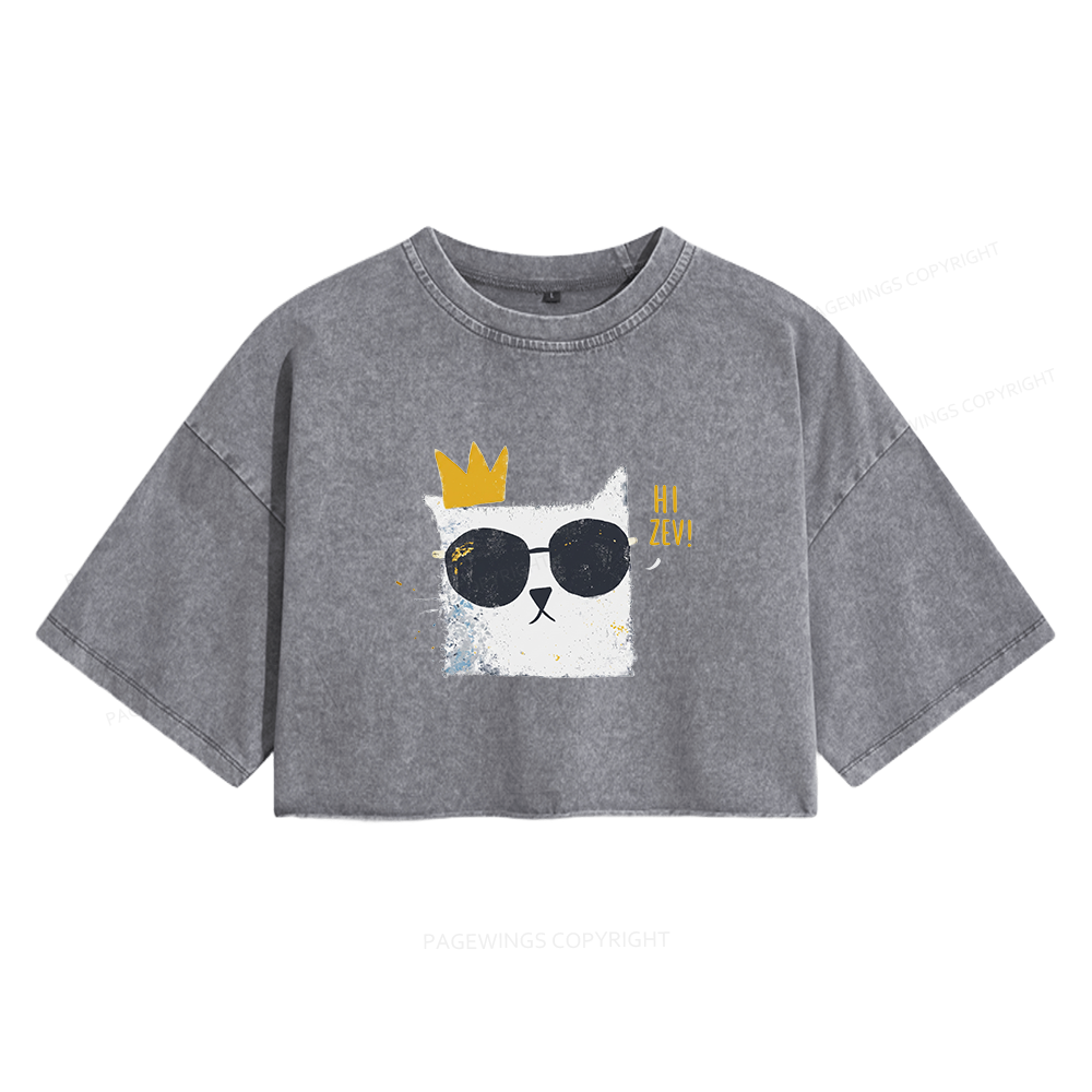 Pagewings Sci-Fi Bookish Women's Washed Cropped T-shirt