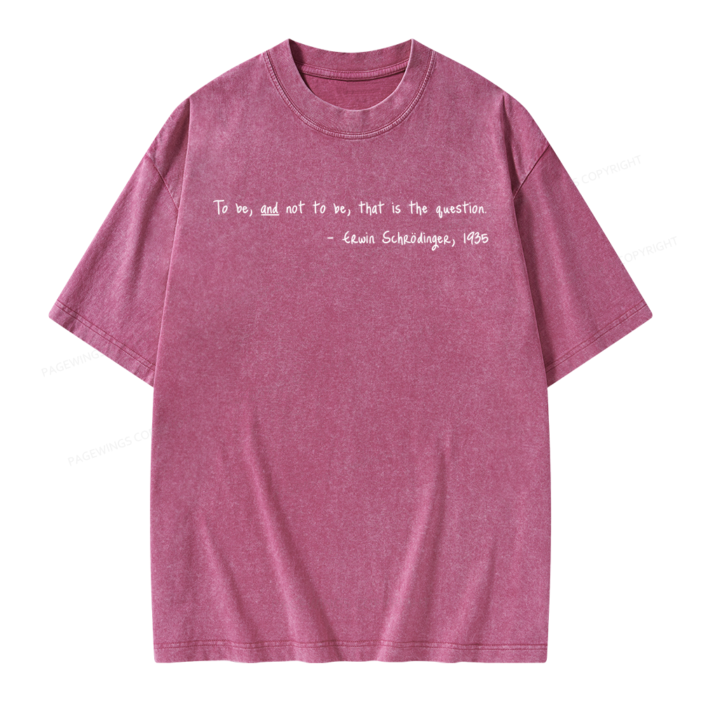 Pagewing Shakespeare meets Schrodinger Unisex Washed T-shirt