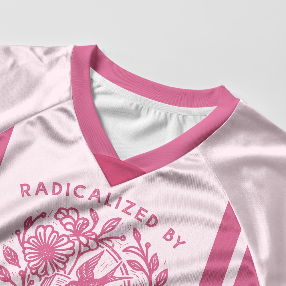 Pagewings Radicalized By Public Libraries Women's Cropped Jersey