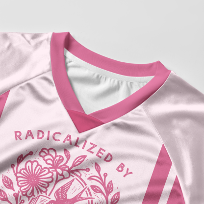 Pagewings Radicalized By Public Libraries Women's Cropped Jersey