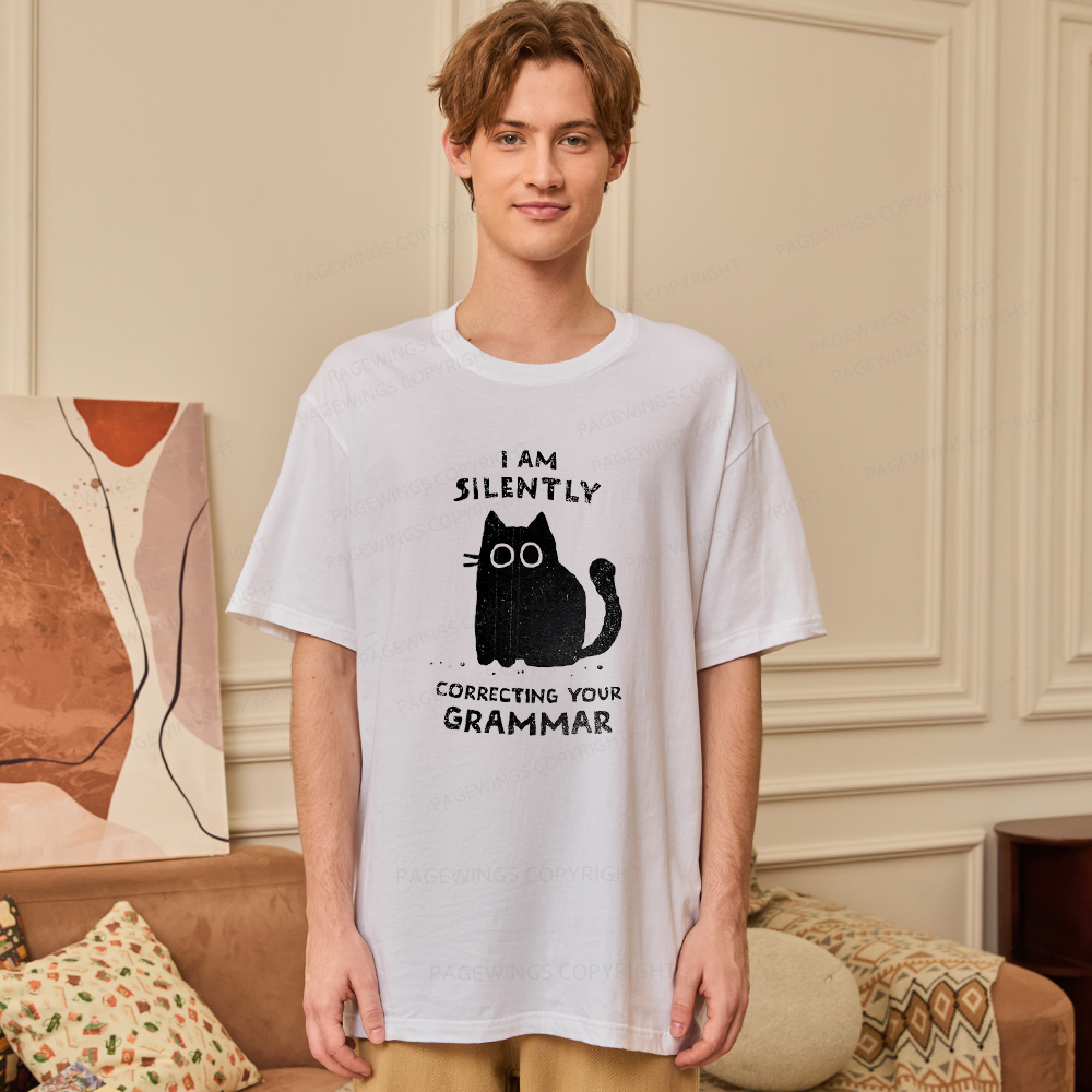 Pagewing Silently Correcting Your Grammar16058 Bookish Unisex Classic T-shirt