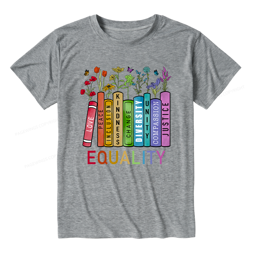 Pagewings Soft Equal Rights 11434 Bookish Unisex Heather T-Shirt