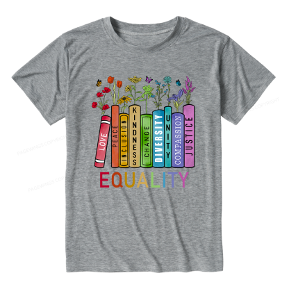 Pagewings Soft Equal Rights 11434 Bookish Unisex Heather T-Shirt