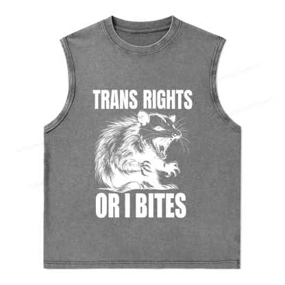 Pagewings Trans Rights15860 Bookish Unisex Washed Tank Top