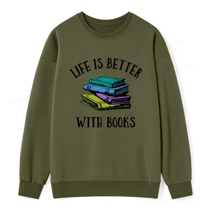 Pagewings Life's Better With Books Unisex Classic Sweatshirt