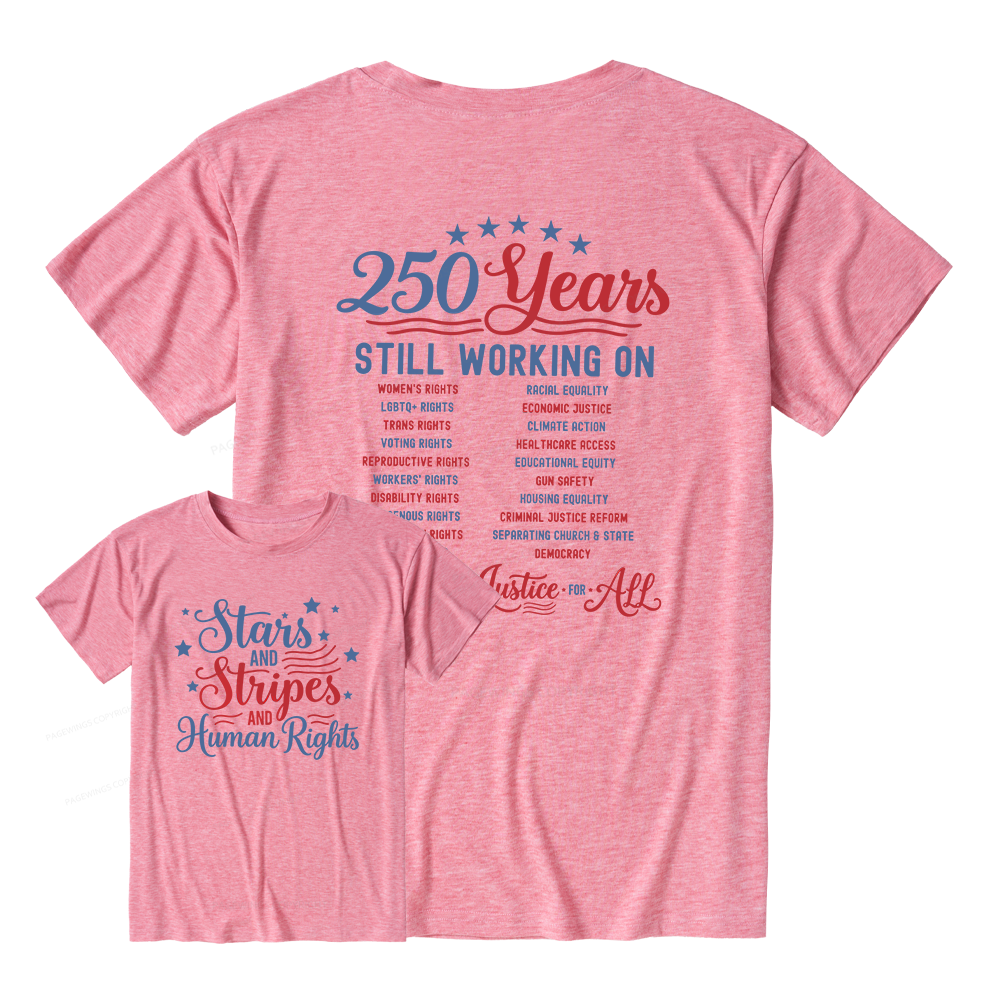Pagewings Soft Stars and Stripes And Human Rights 15940 Bookish Unisex Heather T-Shirt