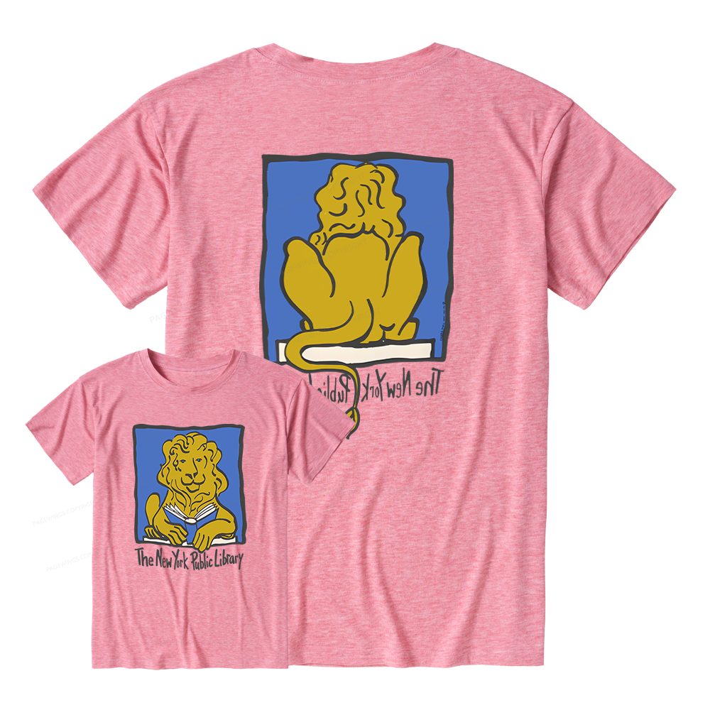 Vintage New York Library 11362 Bookish Unisex Heather T-Shirt