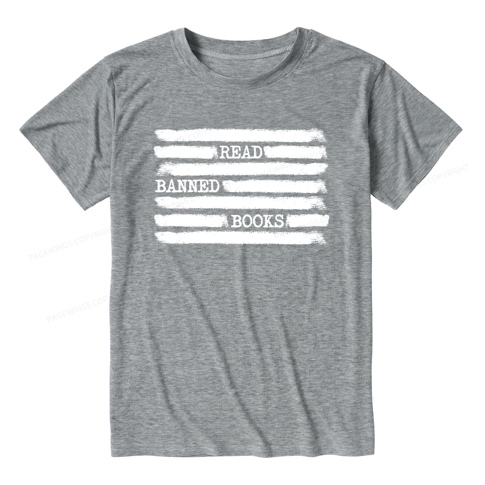 Pagewings Soft Read Banned Books 11421 Bookish Unisex Heather T-Shirt