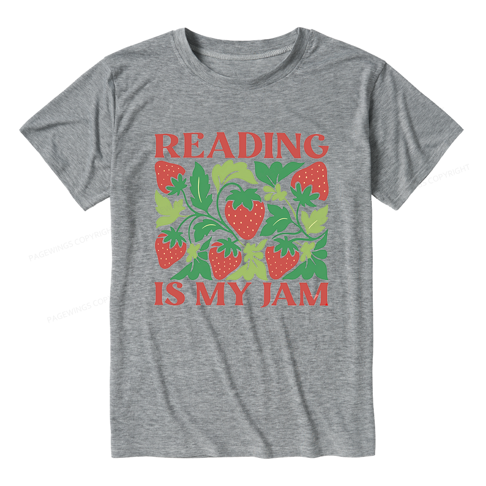 Pagewings Soft Reading Is My Jam 15972 Bookish Unisex Heather T-Shirt