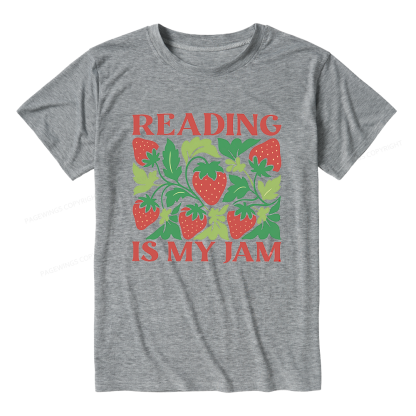 Pagewings Soft Reading Is My Jam 15972 Bookish Unisex Heather T-Shirt