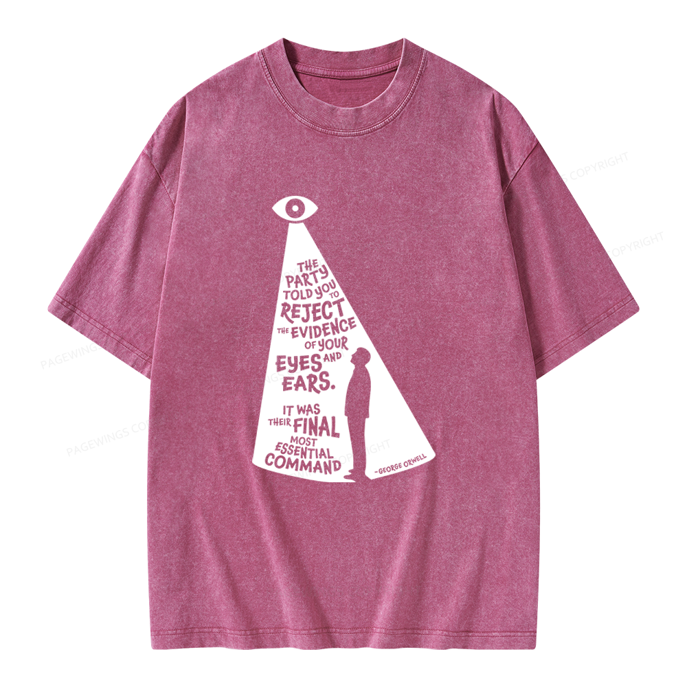 Pagewings Dystopia Quote Unisex Washed T-shirt