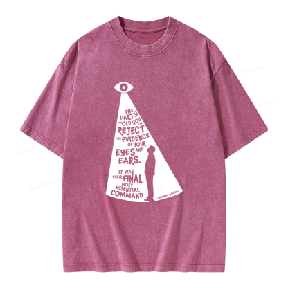 Pagewings Dystopia Quote Unisex Washed T-shirt
