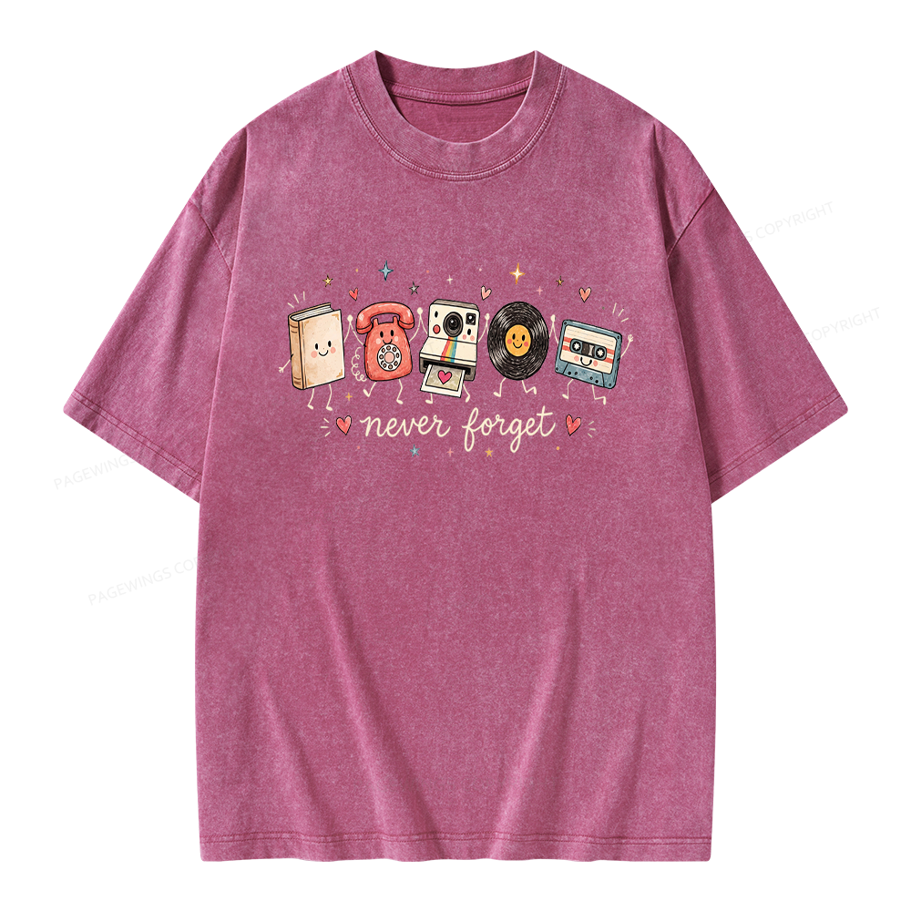 Pagewing Never Forget Unisex Washed T-shirt