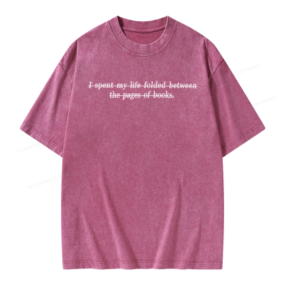 Pagewing Bookish Reader Unisex Washed T-shirt