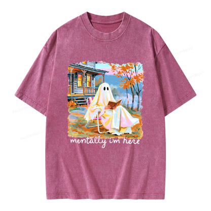 Pagewing Summerween Ghost Unisex Washed T-shirt