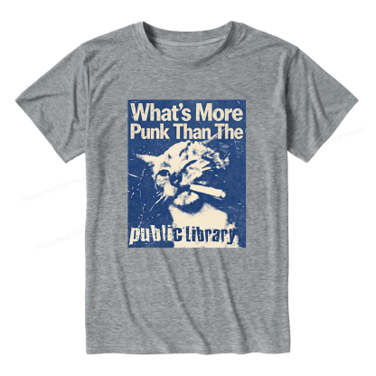 Pagewings Soft What's More Punk Than The Public Library Bookish Unisex Heather T-Shirt