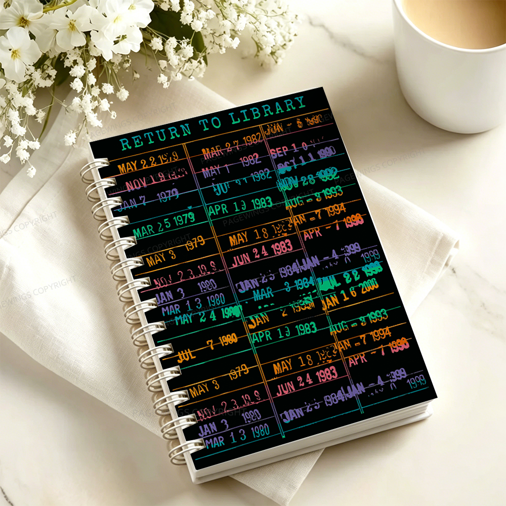 Pagewings Library Card Spiral Notebook