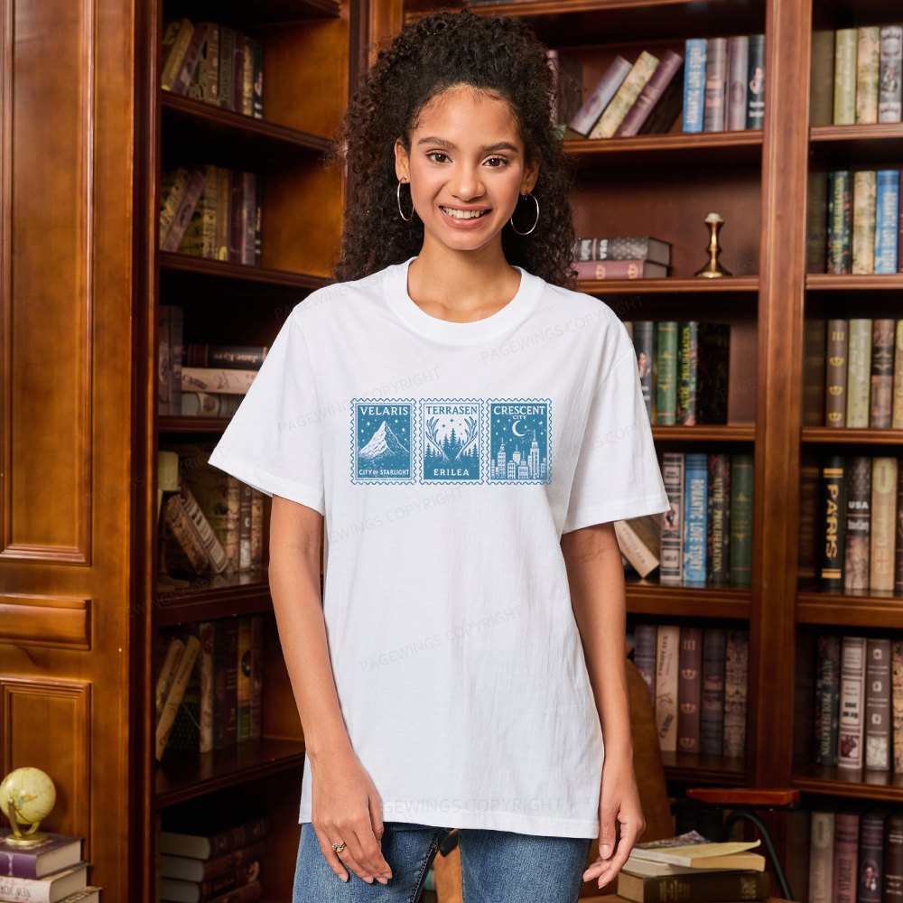 Pagewings Crescent Postcard13208 Bookish Unisex Classic T-shirt
