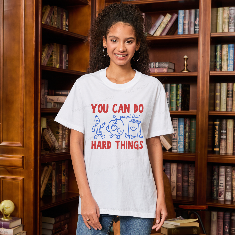 Pagewings You Can Do Hard Things16002 Bookish Unisex Classic T-shirt