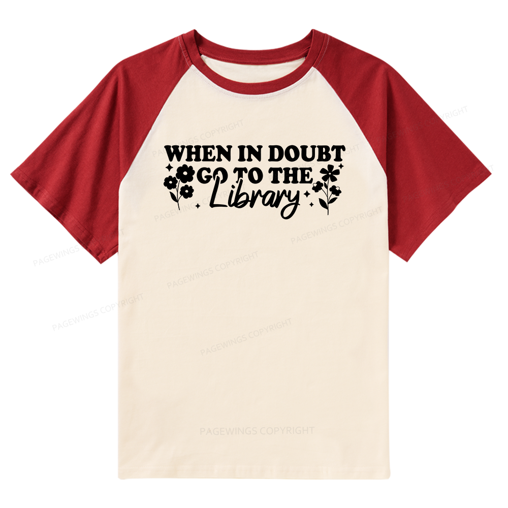 Pagewings Book Lover 10734 Bookish Raglan T-shirt