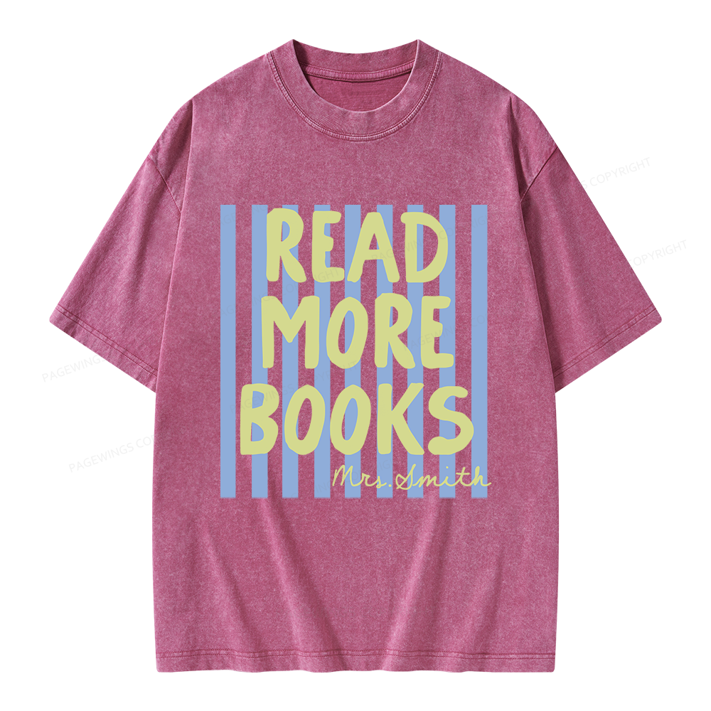 Pagewing Personalized Reading Unisex Washed T-shirt